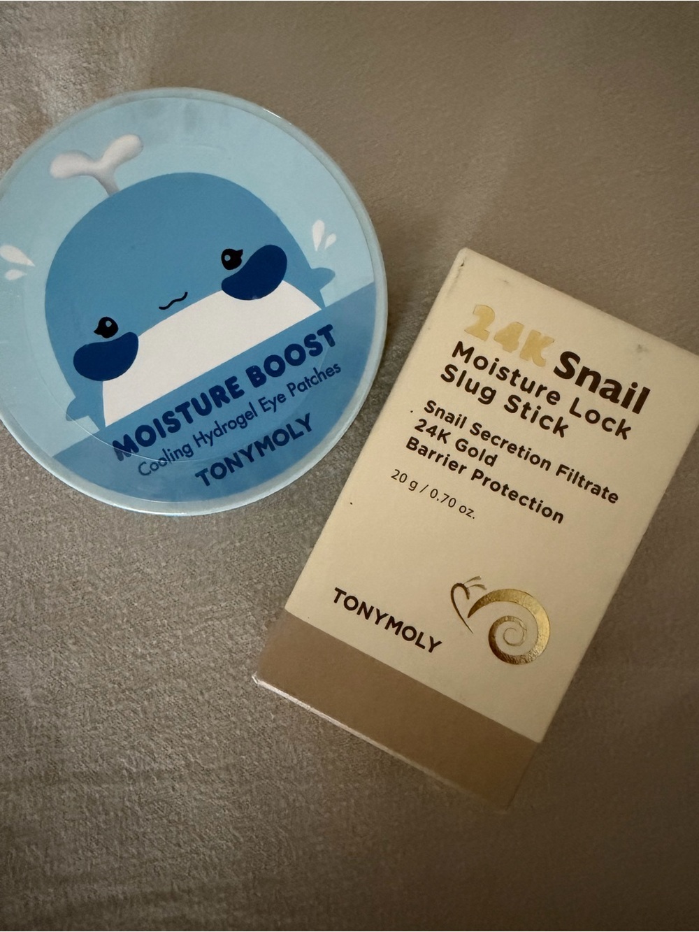 TONYMOLY Set of Moisture Boost Eye Patches + 24K Snail Moisture Stick
